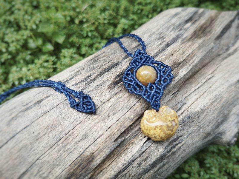 Fossilized Coral Pendant - NUT - Image 2