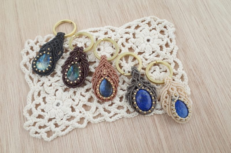 Crystal Keychain - Lapis Lazuli/ Labradorite [SO2043]