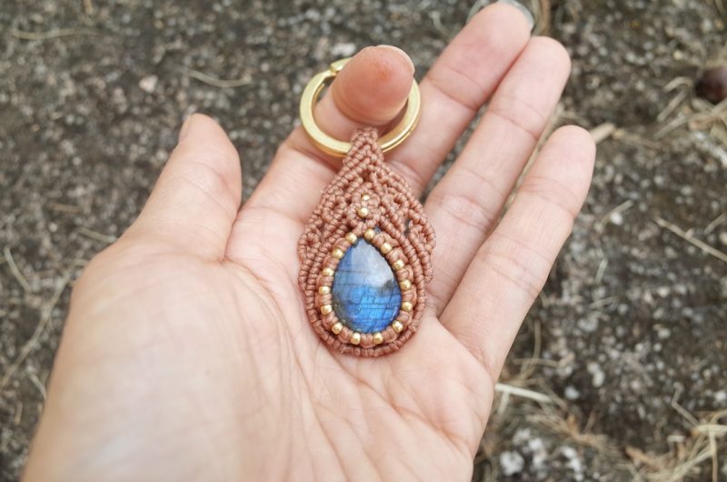Crystal Keychain - Lapis Lazuli/ Labradorite [SO2043] - Image 2