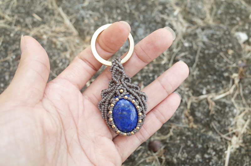 Crystal Keychain - Lapis Lazuli/ Labradorite [SO2043] - Image 3