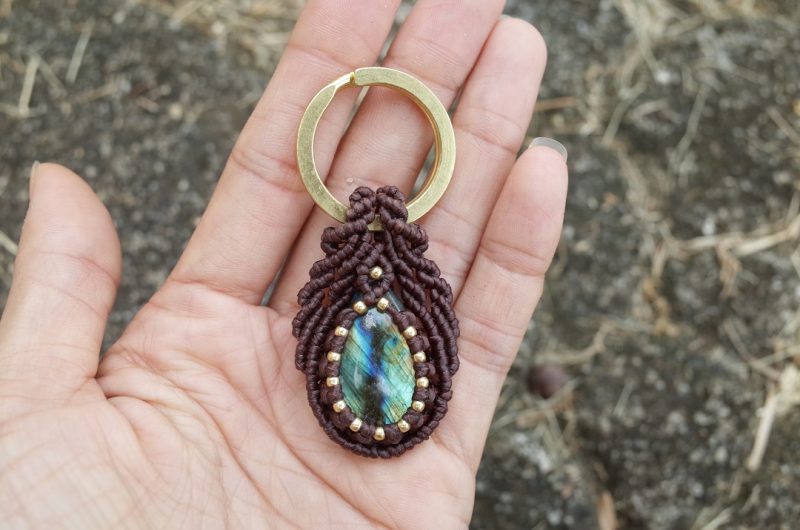 Crystal Keychain - Lapis Lazuli/ Labradorite [SO2043] - Image 4